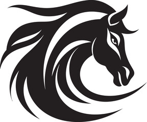 Safari Sentinel in Black Equestrian Emblem Wild Beauty of the Plains Black Logo