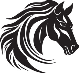 Iconic Stallion Majesty Equine Silhouette Regal Horse Ambassador Emblematic Art