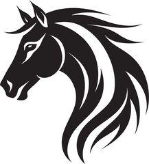 Graceful Horse Silhouette Iconic Design Horse Emblem of Freedom Vector Logo