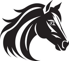 Elegant Stallion Gaze Black Vector Icon Majestic Majesty in Simplicity Monochrome Logo