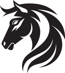 Horse Emblem of Freedom Vector Logo Steed Silhouette Majesty Emblematic Icon