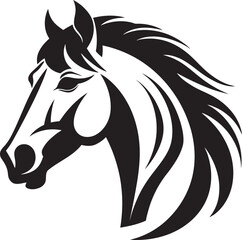 Emblematic Equine Excellence Iconic Art Regal Rider Horse Emblem Design