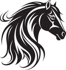 Regal Horse Majesty Vector Emblem Design Simplistic Mustang Excellence Black Logo Icon