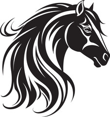 Obraz premium Regal Horse Majesty Vector Emblem Design Simplistic Mustang Excellence Black Logo Icon