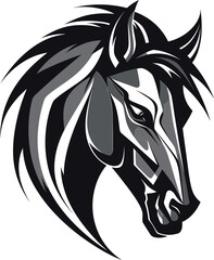 Majestic Horse Majesty Black Emblem Design Noble Steed Ambassador Iconic Symbol