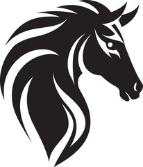 Noble Horse Majesty Black Logo Art Horse Silhouette Excellence Emblematic Icon