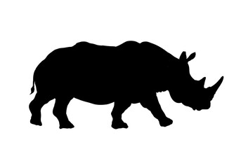 African rhinoceros silhouette