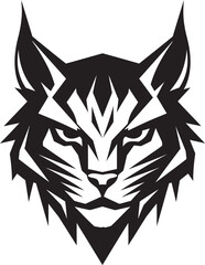 Simplistic Beauty in Black Wildcat Icon Predator Silhouette Majesty Minimalist Emblem