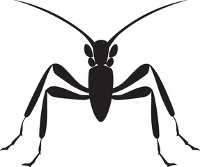 Graceful Insect Silhouette Iconic Design Elegant Praying Mantis Profile Minimalist Logo