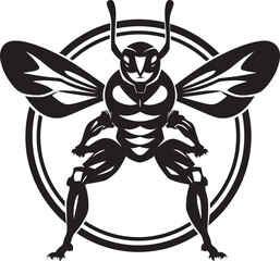 Hornet Emblem of Aggression Vector Logo Sting Majesty in Monochrome Iconic Icon