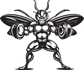 Minimalistic Hive Majesty Monochrome Symbol Emblematic Insect Excellence Mighty Art