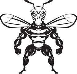 Elegant Hornet Gaze Black Vector Icon Majestic Majesty in Simplicity Monochrome Logo
