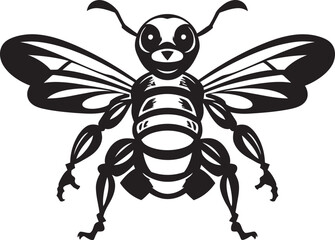 Noble Insect Emblem Monochromatic Symbol Mighty Sting Majesty Logo Art