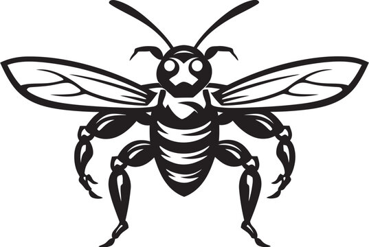 Iconic Hive Majesty Vector Symbol Wildlifes Predation in Simplicity Hornet Icon