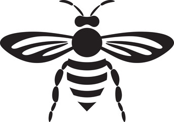 Serenity in Monochrome Muscular Hornet Design Noble Hornet Majesty Black Logo Art
