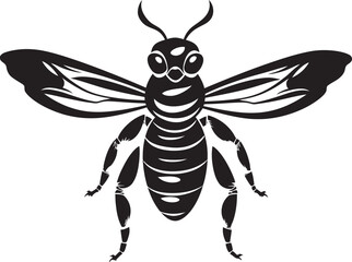 Wildlifes Grace in Simplicity Vector Hornet Iconic Sting Majesty Monochrome Design