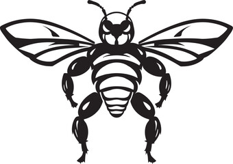 Warriors Sting Black Hornet Emblem Emblematic Insect Excellence Mascot Symbol