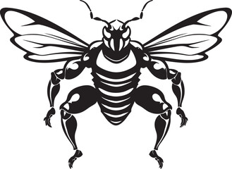 Warriors Serenity in Monochrome Logo Emblem Simplistic Sting Excellence Black Emblem