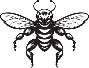 Minimalistic Hive Majesty Monochrome Symbol Emblematic Insect Excellence Mighty Art