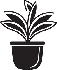 Minimalist Garden Beauty Monochromatic Emblem Elegant Plant Majesty Vector Logo Icon