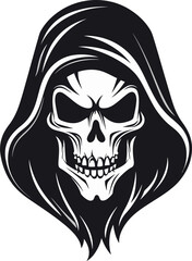 Souls Serenity Iconic Logo Design Reaper of Destiny Majestic Black Icon