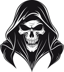 Noble Keeper of Souls Black Emblematic Icon Embrace of Darkness Iconic Reaper Emblem
