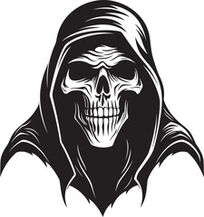 Iconic Enigma of the Afterlife Dark Reaper Serenity in the Shadows Emblematic Art