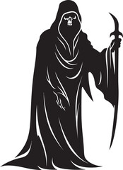 Eternal Majesty of the Unknown Iconic Reaper Sleek Robin Bird Emblem Modern Black Logo Design