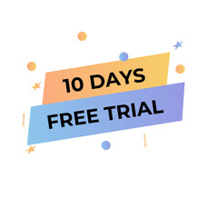 10 days Free trial Banner Design. 10 day free banner background