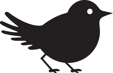 Simplistic Melody in Black Monochrome Logo Feathered Flight Majesty Emblematic Bird Icon