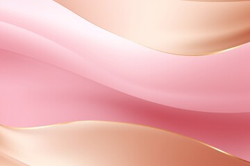 Abstract pink color with curve line ant gold strip.