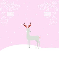 Pastel Winter Christmas Background