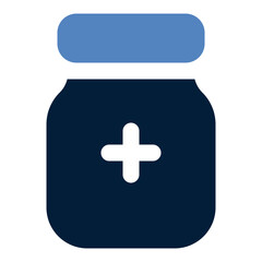 Fototapeta premium Medicine bottle duo tone icon