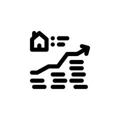 real estate sales up vector icon. real estate icon outline style. perfect use for logo, presentation, website, and more. simple modern icon design line style