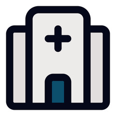 Hospital filled line icon