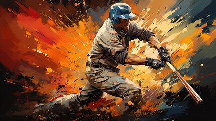 Baseball Player's Glory: Wallpaper Masterpiece - Fictional Person, Generative AI