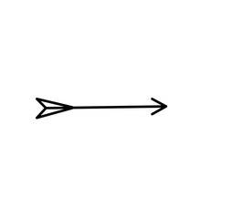 Fototapeta na wymiar hand drawn arrows vector set