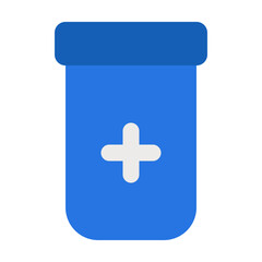 Pill bottle flat icon