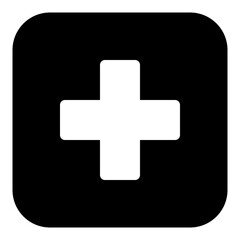 Hospital sign glyph icon