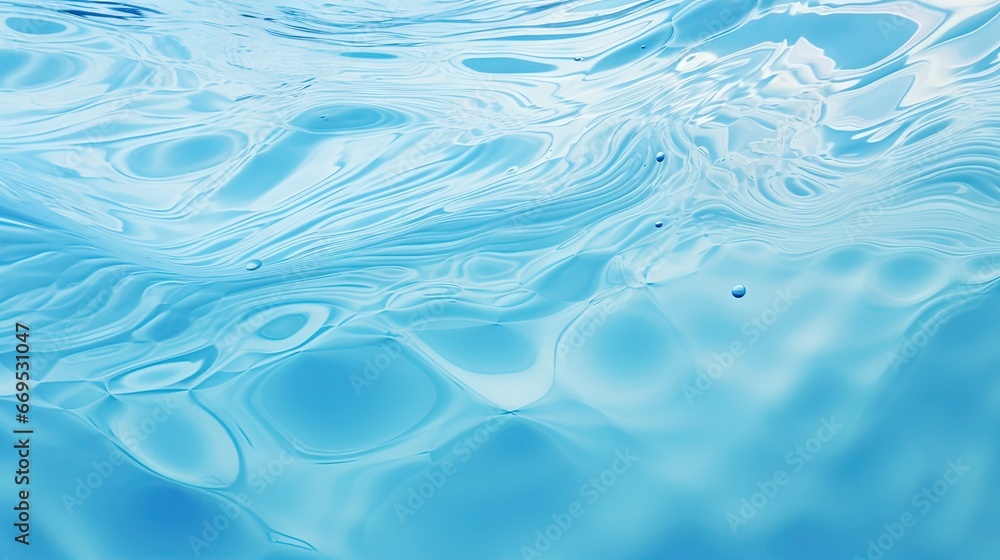 Poster swimming pool bottom caustics ripple and flow with waves background
