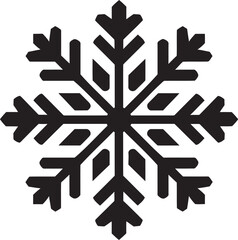 Timeless Elegance Stylish Snowflake Icon Simplistic Bloom Monochromatic Flower Silhouette