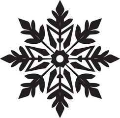 Natures Serenity Snow Symbol in Black Emblematic Frosty Charm Logo Design