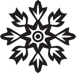 Serenade in Simplicity Black Snow Emblem Elegance in Frost Iconic Snow Symbol