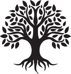 Obraz premium Iconic Branch Beauty Monochromatic Design Timeless Tree Excellence Black Logo Art