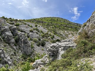 Bijela voda stream canyon or Bijela river karst canyon, Karin Gornji - Croatia (Kanjon potoka Bijela voda ili krški kanjon Bijela rijeka, Karin Gornji - Hrvatska)