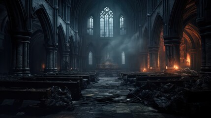 dark gothic hall