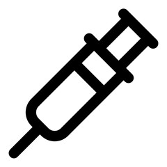 Syringe line icon