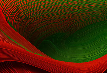 Red and green Waves Background