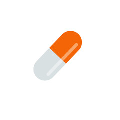 Set of capsule pills isolated on white background. Vector illustration