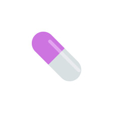 Set of capsule pills isolated on white background. Vector illustration